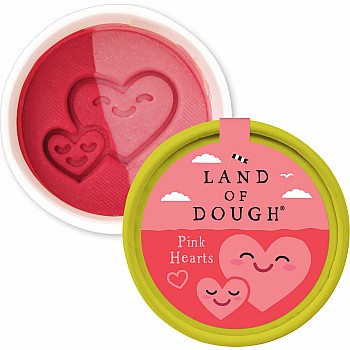 Land of Dough Pink Hearts 1 ounce Mini Cup 