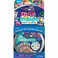 Party Animal Hide Inside 4" Thinking Putty Tin