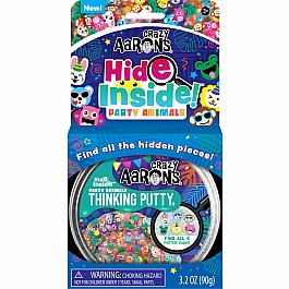 Party Animal Hide Inside 4" Thinking Putty Tin