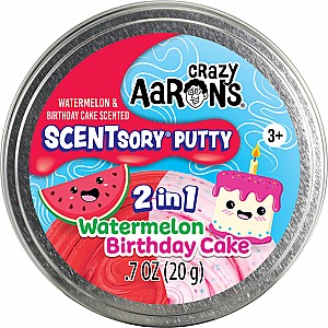 Scentsory Duos Watermelon/Birthday Cake - 2.75" Thinking Putty Tin