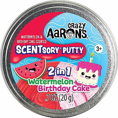 Scentsory Duos Watermelon/Birthday Cake - 2.75" Thinking Putty Tin