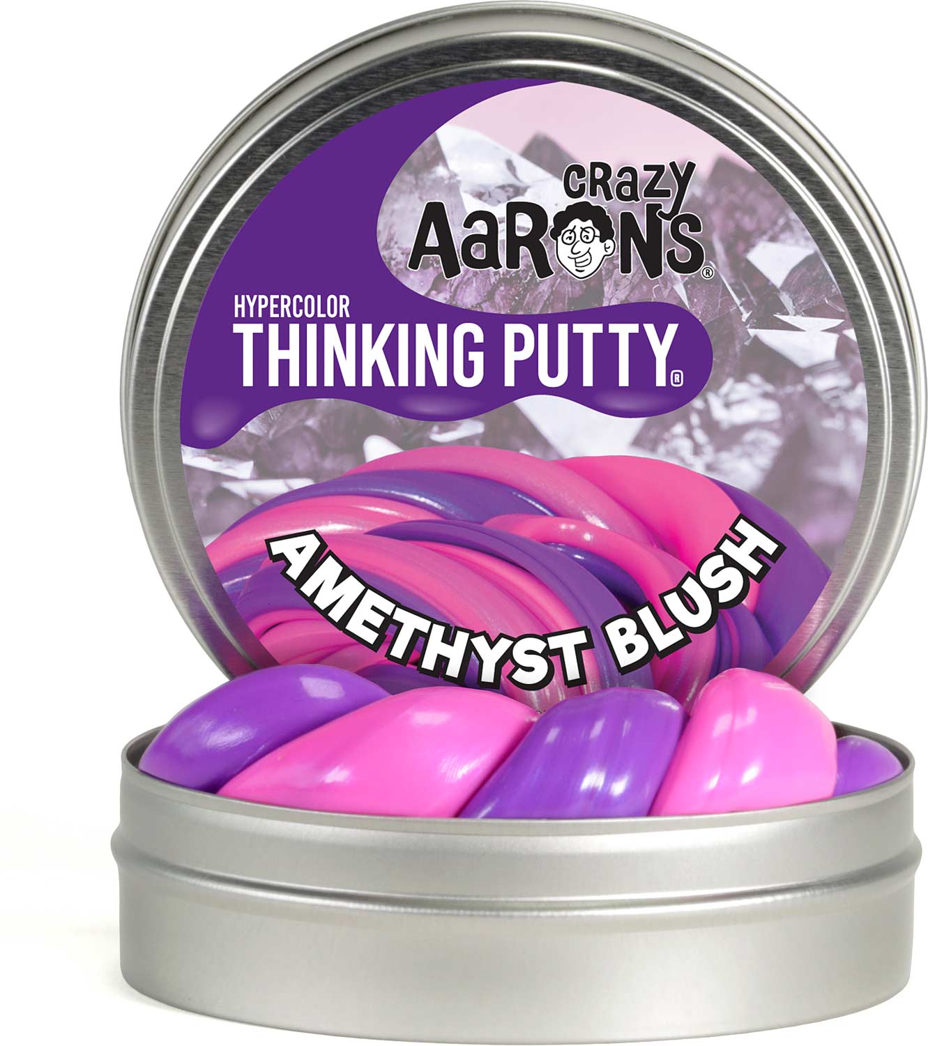 AMETHYST BLUSH HYPERCOLOR Crazy Aaron's Thinking Putty New small 2 inch tin .47 