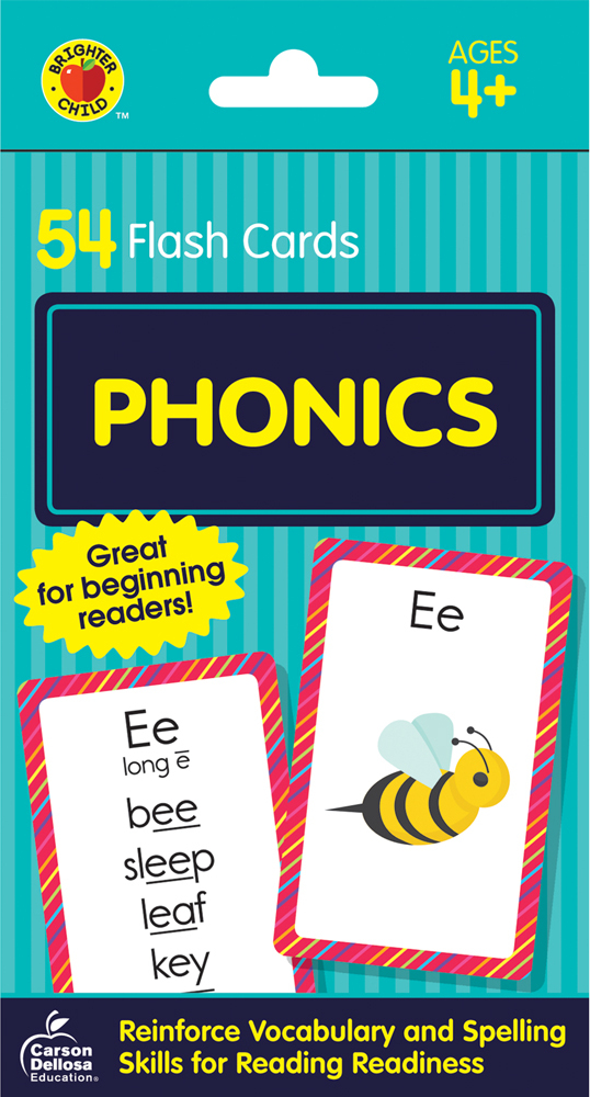 Phonics Flash Cards, Grades Pk 2 from Carson Dellosa School Crossing