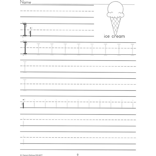 Traditional Handwriting Beginning Manuscript from Carson Dellosa ...