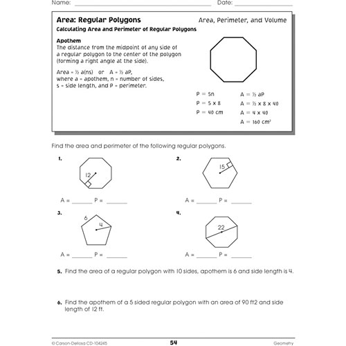 Geometry Grades 6-8 - by - Carson Dellosa