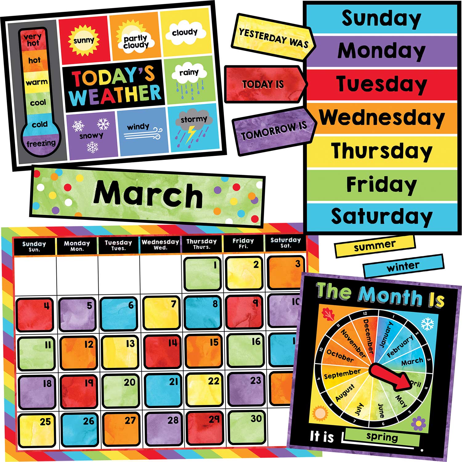 Celebrate Learning Calendar Bulletin Board Set from Carson Dellosa - School  Crossing