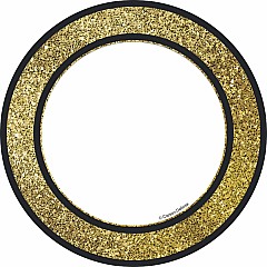 Gold Glitter Dots Colorful Cut-Outs (Single Design)