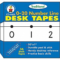 0-20 Number Line Traditional