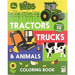 John Deere Kids Tractors, Trucks & Animals Coloring Book with Stickers
