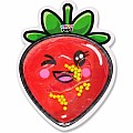 JelliPods Strawberry Sensory Sticker Squishy