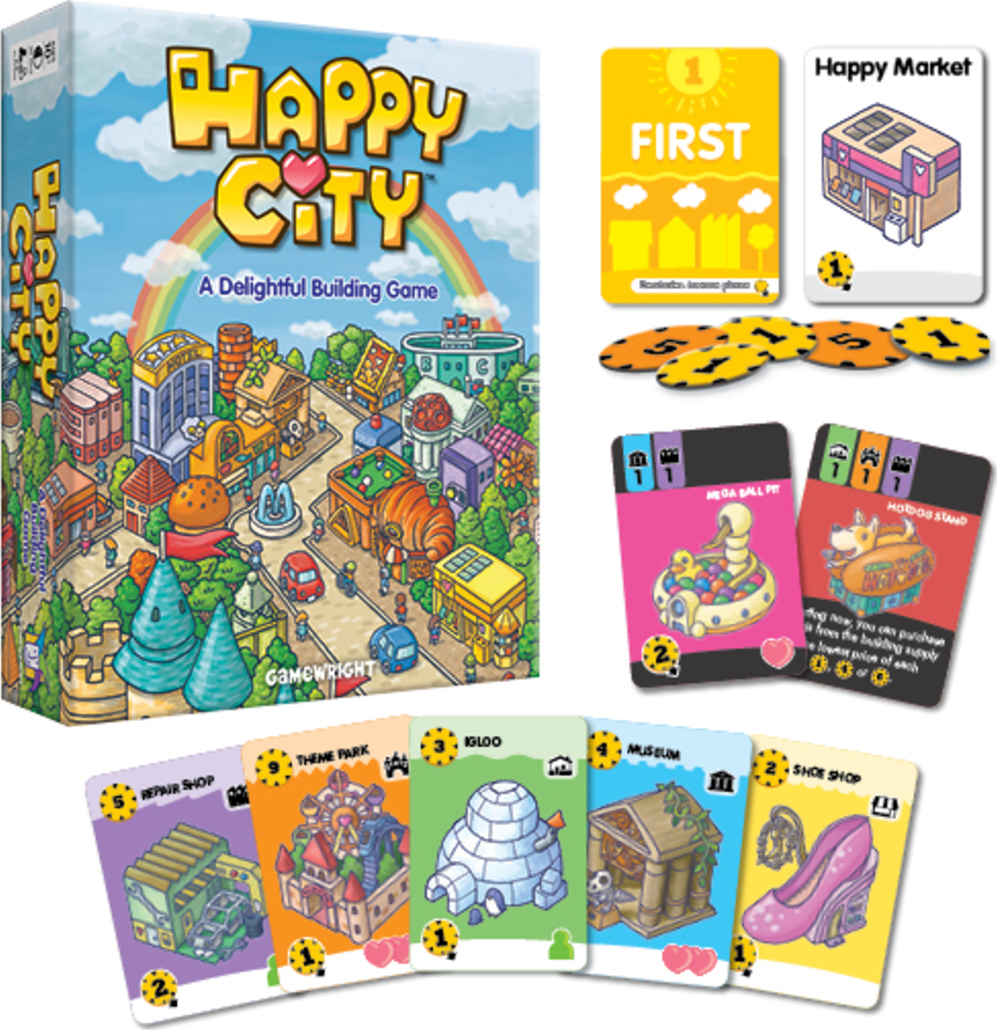 Happy City, super jeu de société familial dès 10 ans - Lucky
