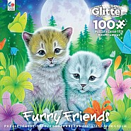 Furry Friends Glitter - Cat Best Friends - 100 Piece Puzzle