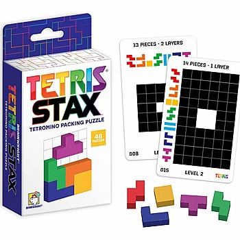 Tetris Stax, the Tetrimino Packing Puzzle