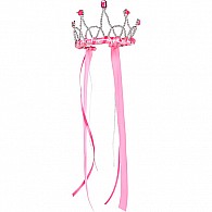 Ribbon Tiara (dark Pink)