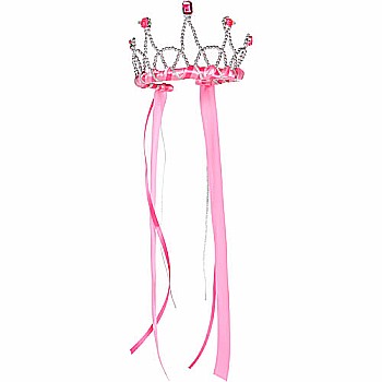 Ribbon Tiara (dark Pink)