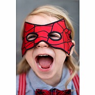 Red & Black Reversible Spider Bat Mask