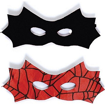 Red & Black Reversible Spider Bat Mask