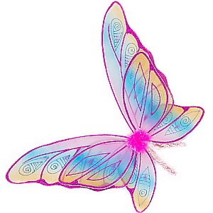 Glitter Rainbow Wings Hot Pink