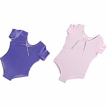 Velour Bodysuit Short Sleeve - Pink (Large)