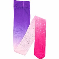 Rhinestone Tights Ombre Hot Pink/Purple/Pink