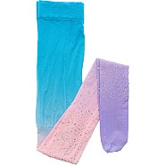 Rhinestone Tights Ombre Lilac/Pink/Blue