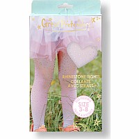 Rhinestone Tights Ombre Lilac/Pink/Blue