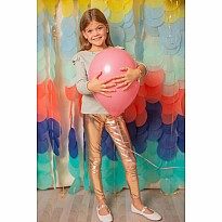 Love Life Metallic Leggings (Size 3-4) (Gold Metallic)