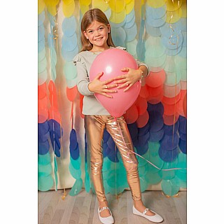 Love Life Metallic Leggings (Size 3-4) (Gold Metallic)