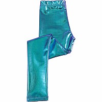 Love Life Metallic Leggings (Size 5-6) (Blue Metallic)