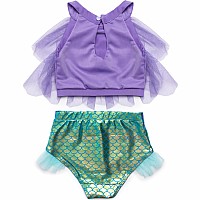 Mermaid Swimsuit and Mermalicious Headband Bundle (Size 3-4)