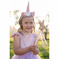 Pink Shimmer Unicorn Dress & Headband (Size 3-4)