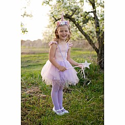 Pink Shimmer Unicorn Dress & Headband (Size 3-4)