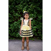 Bumble Bee Dress & Headband, Yellow/Black (Size 3-4)