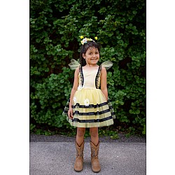 Bumble Bee Dress & Headband, Yellow/Black (Size 5-6)