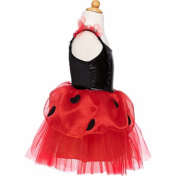 Ladybug Dress & Headband, Red/Black (Size 3-4)