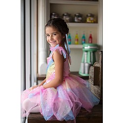 Rainbow Fairy Dress & Wings (Size 3-4)