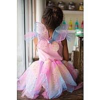 Rainbow Fairy Dress and Wings (Size 7-8)