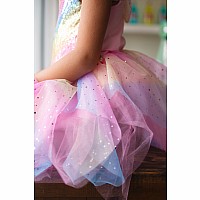 Rainbow Fairy Dress and Wings (Size 7-8)