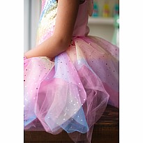 Rainbow Fairy Dress and Wings (Size 7-8)