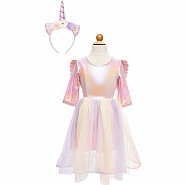 Alicorn Dress with Wings & Headband (Size 3-4)