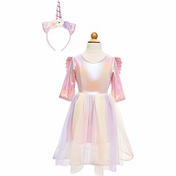 Alicorn Dress with Wings & Headband (Size 3-4)