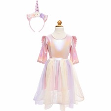 Alicorn Dress with Wings & Headband (Size 5-6)