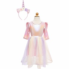 Alicorn Dress with Wings & Headband (Size 5-6)