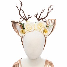 Woodland Deer Dress With Headpiece (Size 3-4)