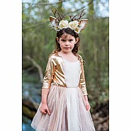 Woodland Deer Dress With Headpiece (Size 5-6)