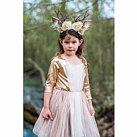 Woodland Deer Dress With Headpiece (Size 7-8)