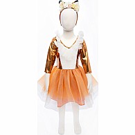 Woodland Fox Dress With Headpiece (Size 5-6)