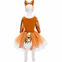 Woodland Fox Dress With Headpiece (Size 7-8)