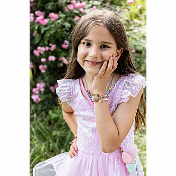 Pink Sequins Twirl Dress (Size 3-4)