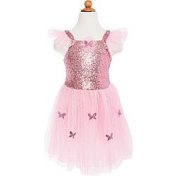 Pink Sequins Butterfly Dress & Wings (Size 5-7)